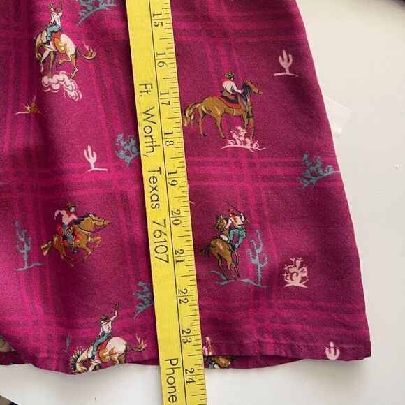 Roper Women's Peasant Blouse, Western Print with Leather Lace Neckline - Picture 8 of 10